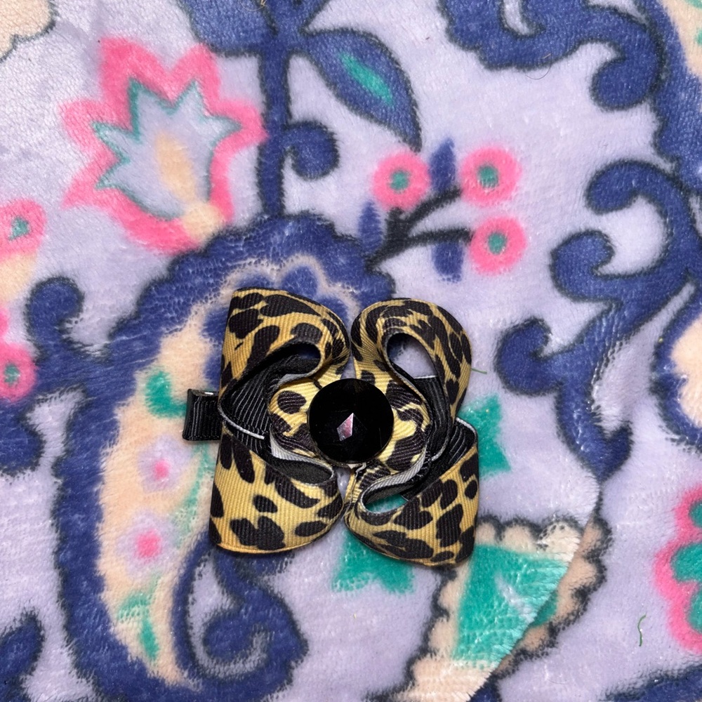 Leopard Print Hair Bow